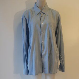Mens Bugatchi Blue Button Down Shirt L*